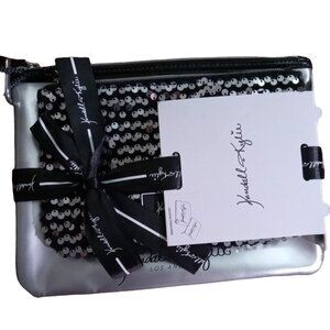 Kendall & Kylie Silver Black Makeup Bag Gift Set